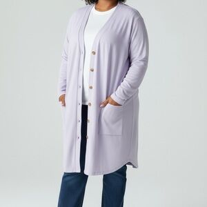 White Long Cardigan‎ Sweater